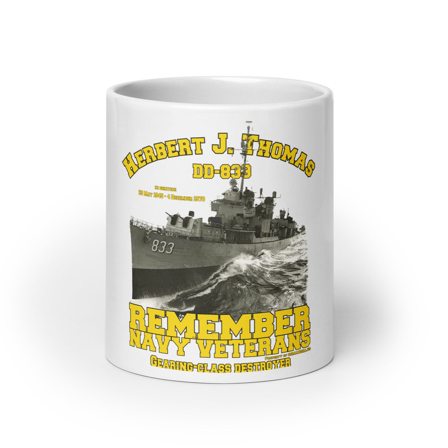 USS Herbert J. Thomas DD-833 mug,