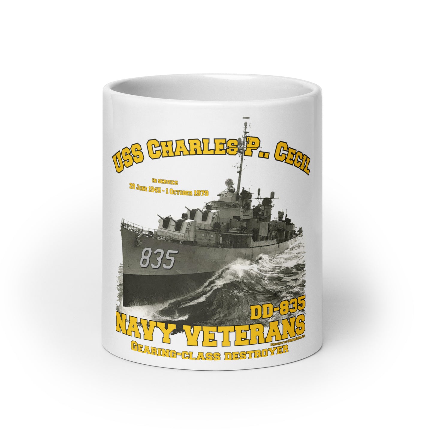 USS Charles P. Cecil DD-835 mug