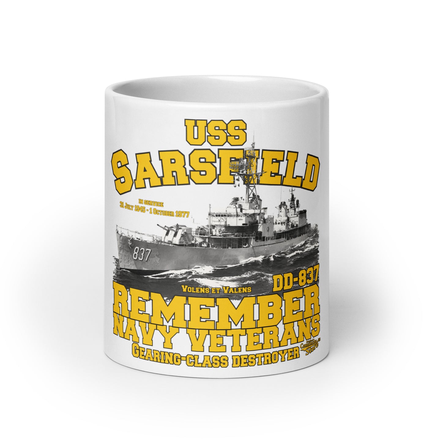 USS Sarsfield DD-837 mug,