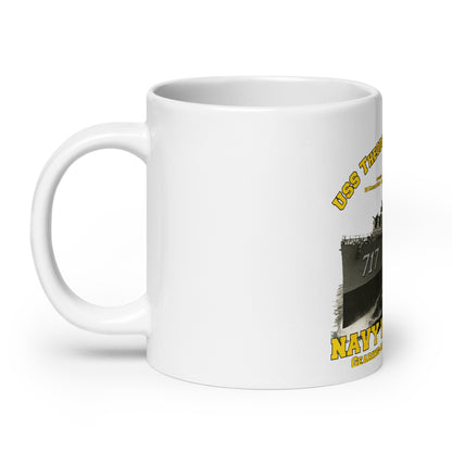 USS Theodore Chandler DD 717 destroyer  White glossy mug