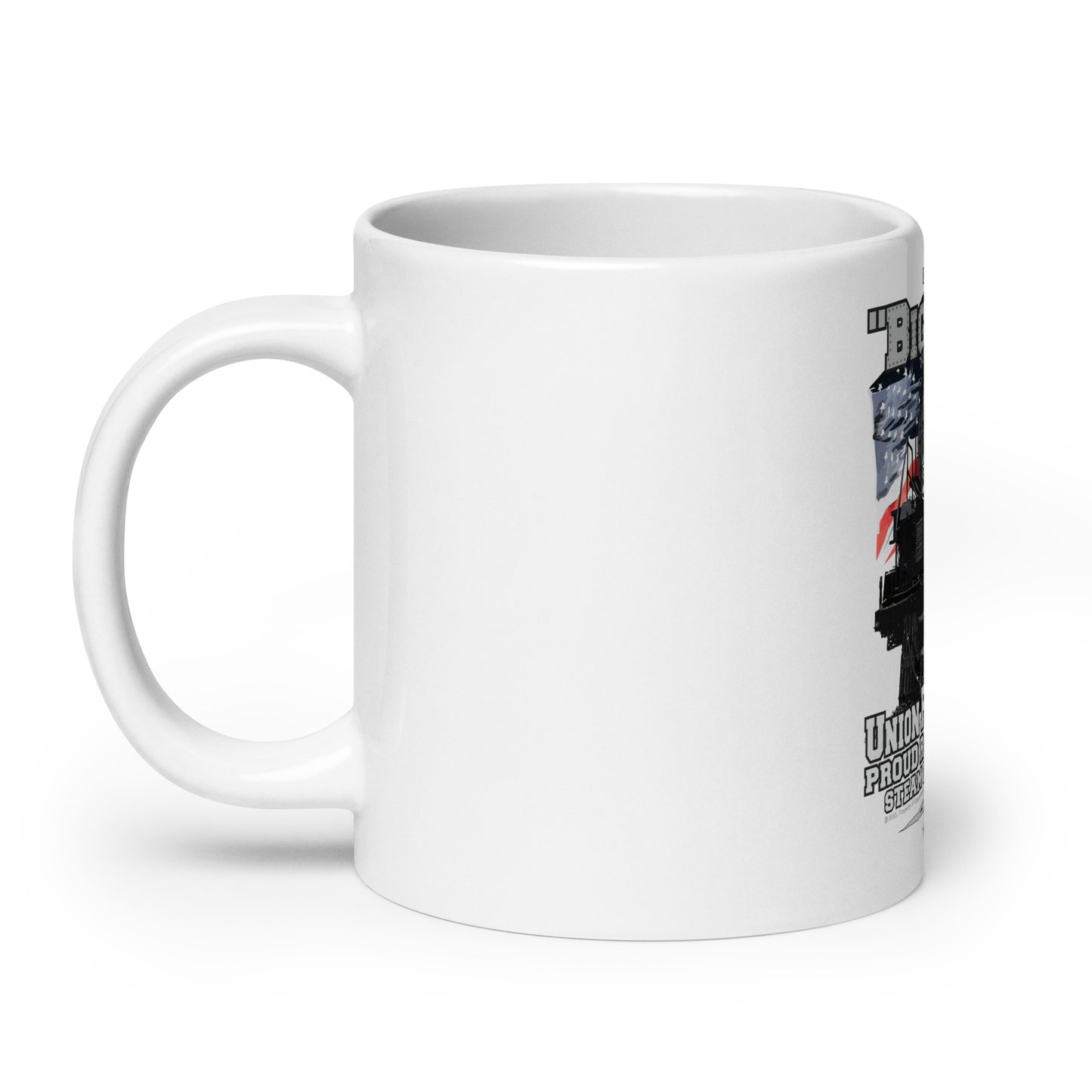 White glossy mug