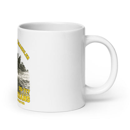 USS Theodore Chandler DD 717 destroyer  White glossy mug