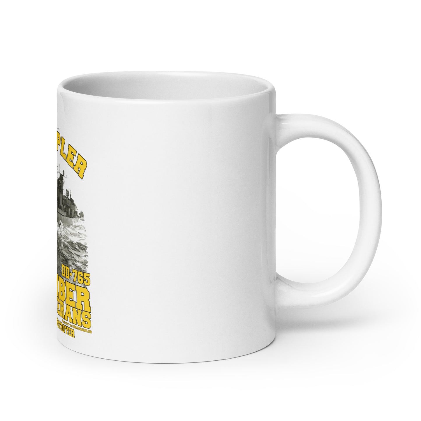 USS Keppler DD-765 Destroyer Veterans White glossy mug