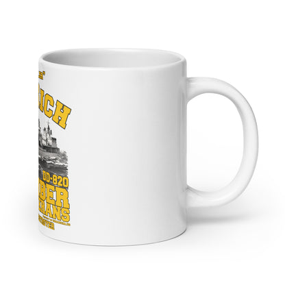 USS Rich DD-820 Destroyer White glossy mug