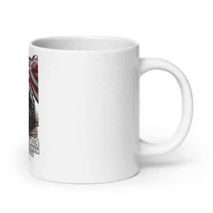 White glossy mug